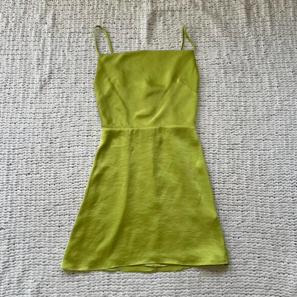 Aritzia Sunday Best Green Shimmer Dress - Size 2XS - Picture 2 of 4